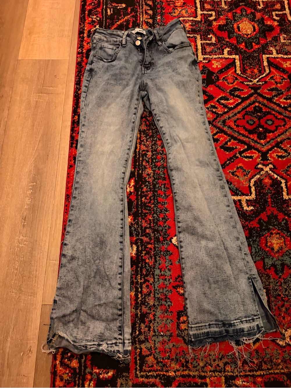 Fashion Nova Light Blue High-Rise Flare Jeans